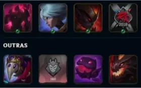 CONTA COM 115 CAMPEÕES E 56 SKINS (4 LENDÁRIAS E 11 ÉPICAS)