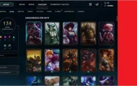 Acc LOL season 1 all champions, 134 skins, 189k de EA
