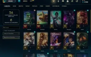 Conta Platina 2 com 25 Champs e 1 Skin