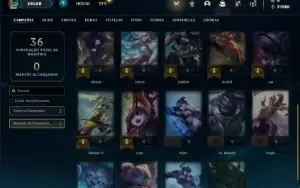 Conta Platina 2 com 25 Champs e 1 Skin