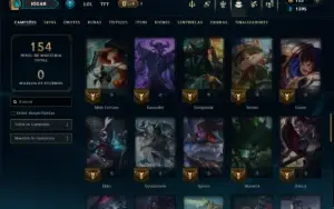 Diamante 3 com 70 Champs e 16 Skins