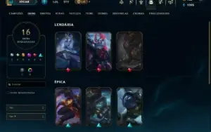 Diamante 3 com 70 Champs e 16 Skins