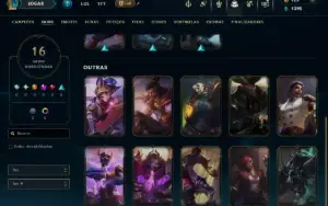 Diamante 3 com 70 Champs e 16 Skins