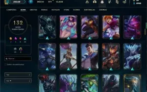 Conta ouro 1 com 145 Champs e 132 Skins + 9 Fragmentos
