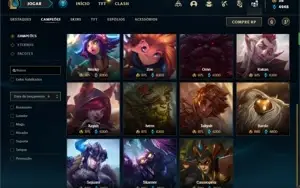 Conta ouro 1 com 145 Champs e 132 Skins + 9 Fragmentos