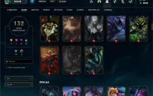 Conta ouro 1 com 145 Champs e 132 Skins + 9 Fragmentos