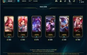 Conta ouro 4 com 25 Champs e 2 Skins