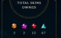 conta de lol diamante 3 com 200 skins +1230 rp