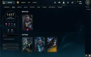 Conta LoL Coleção > Todas skins <