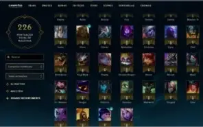 contalvl 68 s/rank 15skins que nao temcomo retirar,all champ