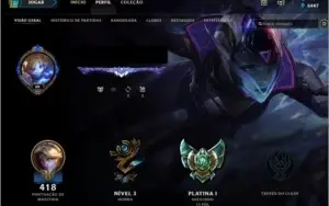 CONTA PLATINA 1 DIAMANTE 4 SEASONS - 166 SKINS - BARATO