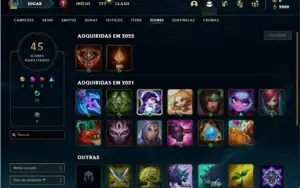 Conta Unranked com 23 Champs e 8 Skins