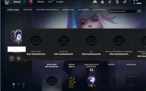 Conta Unranked com 23 Champs e 8 Skins