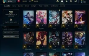 Conta Unranked com 23 Champs e 8 Skins