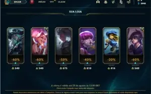 Conta Unranked com 23 Champs e 8 Skins