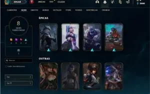 Conta Unranked com 23 Champs e 8 Skins