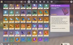 Conta Genshin Impact AR55, Ganyu,Xiao,Zhong, Eula, pity 65