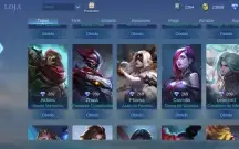 MOBILE LEGENDS: CONTA 3 ANOS DE JOGO 118 SKINS