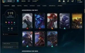 conta de league of legends 119 SKINS