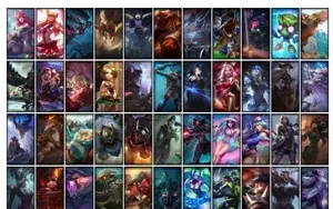 Conta bronze 1 com TODOS os champs e 277 Skins + 3 Prestigio