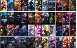 Conta bronze 1 com TODOS os champs e 277 Skins + 3 Prestigio