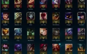 conta prata muita skin e campeão