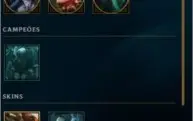 conta prata muita skin e campeão