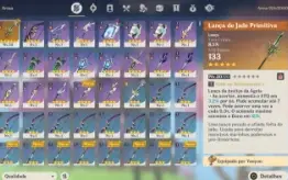 AR43 - Alhaitham, Mona, Tighnari, Lança de Jade +80 des