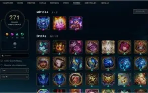 Conta League of Legends 969 Skins