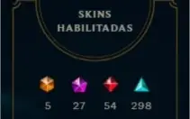 Conta League of Legends 969 Skins