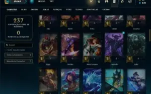 Conta Unranked com 75 Champs e 36 Skins + 33 Cromas