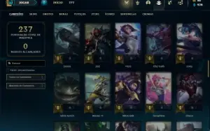 Conta Unranked com 75 Champs e 36 Skins + 33 Cromas