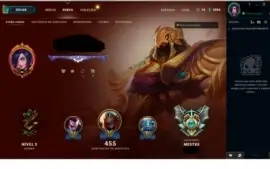 Conta de LoL elo Mestre com todos os champs e 65 skins.