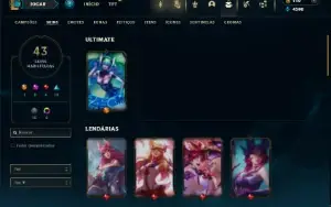 Esmeralda 4 com 65 Champs e 43 Skins + 75 Espolios