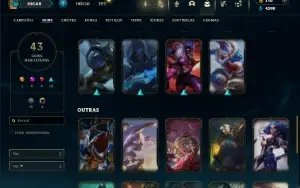 Esmeralda 4 com 65 Champs e 43 Skins + 75 Espolios