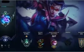 Conta lol platina 1 com 132 skins