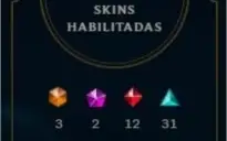Conta lol platina 1 com 132 skins