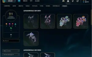 CONTA LOL MESTRE 185 SKINS