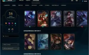 Conta Legue Of Legends - Level 105 Rank Prata 3