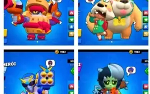Conta c/todos brawl's nivel max com muitas skins exclusivas