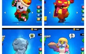 Conta c/todos brawl's nivel max com muitas skins exclusivas