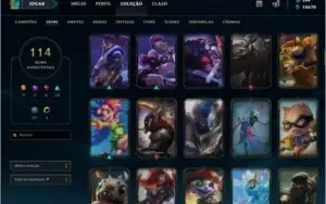 Conta S3 de LOL, level 128, mais de 100 skins (3 ultimates)