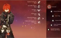 AR 40 Diluc e Klee + Catalisador 5 estrelas, Stamina full