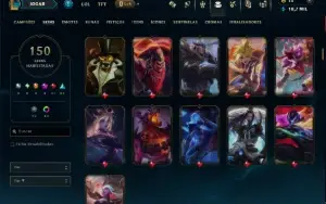 Ouro 3 com TODOS os Champs e 150 Skins ( JG / ADC )