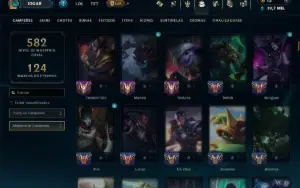 Ouro 3 com TODOS os Champs e 150 Skins ( JG / ADC )