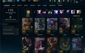 Unranked com 55 Champs e 6 Skins + 4 Fragmentos