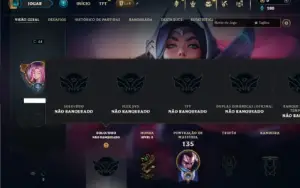 Unranked com 55 Champs e 6 Skins + 4 Fragmentos
