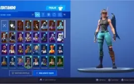 conta com skin galaxy mais 95 skins mais salve o mundo