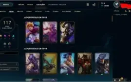 Conta de LOL / Todos Campeões / 117 Skins