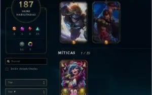 Conta League of Legends Full Champions 187 Skins